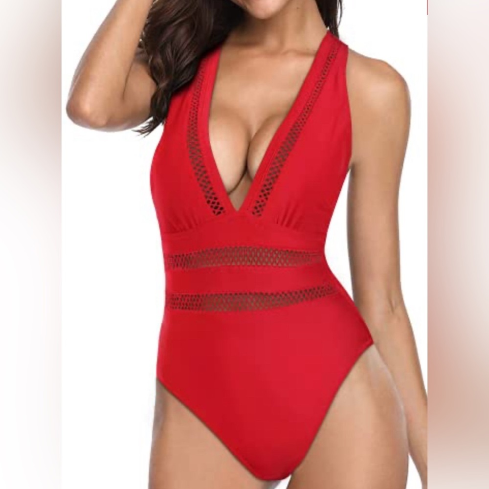 🆕Tempt Me Red One Piece Swim Suit